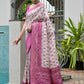 Vishnu Weaves Women's Magenta Banarasi Silk Patola Zari Woven Saree with Blouse - Swadesiicart