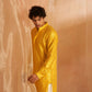 Yellow Viscose Chikankari Embroidery Work Men's Traditional Kurta Set - Mahotsav | Swadesiicart