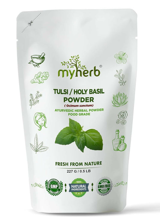 Myherb Natural Organic Tulsi Powder - Swadesiicart