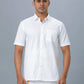 Ramraj Cotton Mens Half Sleeve Formal Poly Cotton White Shirt | Swadesiicart