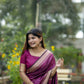Vishnu Weaves Women's Rani Raw Silk Saree with Blouse - Swadesiicart