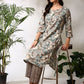 Anouk Floral Printed Regular Straight Kurta with Trousers - Swadesiicart