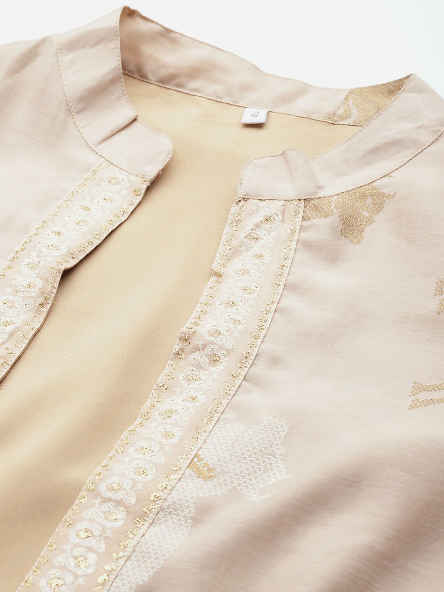 Ahalyaa Women's Traditional Wear Co-ods - Tan - Swadesiicart