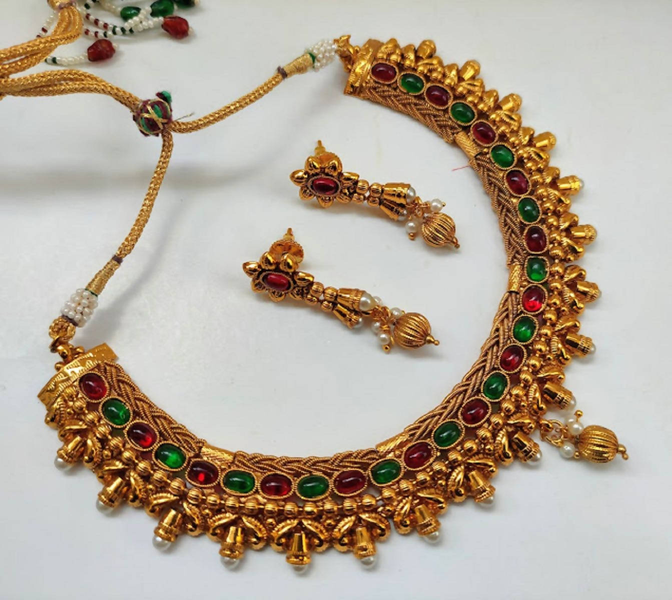Multicolor Kemp Designer Necklace Set - Mokshi Collections