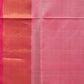 Peach and Pink Uppada Silk Handloom Plain Saree with Contrast Pallu Design - Global Threads | Swadesiicart