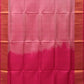 Peach and Pink Uppada Silk Handloom Plain Saree with Contrast Pallu Design - Global Threads | Swadesiicart
