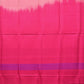 Peach and Pink Uppada Silk Handloom Plain Saree with Contrast Pallu Design - Global Threads | Swadesiicart
