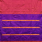 Peach and Purple Narayanpet Silk Saree with Checks Design No Blouse - Global Threads | Swadesiicart