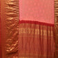 Peach Bandhani Kanchipuram Silk Handloom Saree with Pallu and Border Design - Global Threads | Swadesiicart
