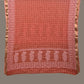 Peach Bandhani Silk Handloom Dupatta with Mango and Border Design - Global Threads | Swadesiicart