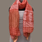 Peach Bandhani Silk Handloom Dupatta with Mango and Border Design - Global Threads | Swadesiicart