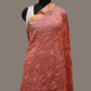 Peach Bandhani Silk Handloom Dupatta with Mango and Border Design - Global Threads | Swadesiicart