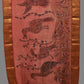 Peach Kalamkari Hand Painted Kanchipuram Silk Handloom Dupatta with Birds Design - Global Threads | Swadesiicart