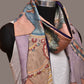 Peach Kalamkari Hand Painted Kanchipuram Silk Handloom Dupatta with Krishna and Cow Design - Global Threads | Swadesiicart