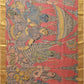 Peach Kalamkari Hand Painted Kanchipuram Silk Handloom Saree with Ramayana Design - Global Threads | Swadesiicart