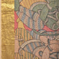 Peach Kalamkari Hand Painted Kanchipuram Silk Handloom Saree with Ramayana Design - Global Threads | Swadesiicart