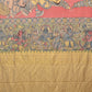 Peach Kalamkari Hand Painted Kanchipuram Silk Handloom Saree with Ramayana Design - Global Threads | Swadesiicart