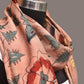 Peach Kalamkari Hand Painted Sico Stole with Floral and Birds Design - Global Threads | Swadesiicart