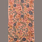 Peach Kalamkari Hand Painted Sico Stole with Floral Design - Global Threads | Swadesiicart