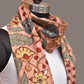 Peach Kalamkari Hand Painted Sico Stole with Floral Design - Global Threads | Swadesiicart