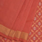 Peach Uppada Cotton Handloom Saree with Jamdani Pallu Design No Blouse - Global Threads | Swadesiicart