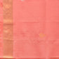 Peach Uppada Silk Handloom Saree with Birds and Floral Pallu Design - Global Threads | Swadesiicart