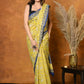 Very Much Indian Handblock Printed Cotton Saree With Natural Dyes - Green | Swadesiicart