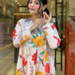 The52 Peach Women's Gorgeous Cotton Fabric Printed Work Straight Kurta Pant and Dupatta Set - Swadesiicart