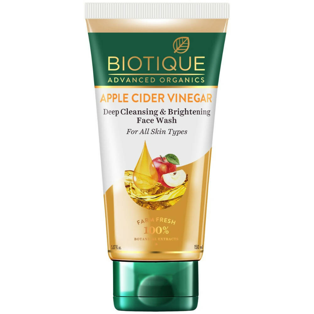 Biotique Apple Cider Vinegar Deep Cleansing & Brightening Face Wash - Swadesiicart