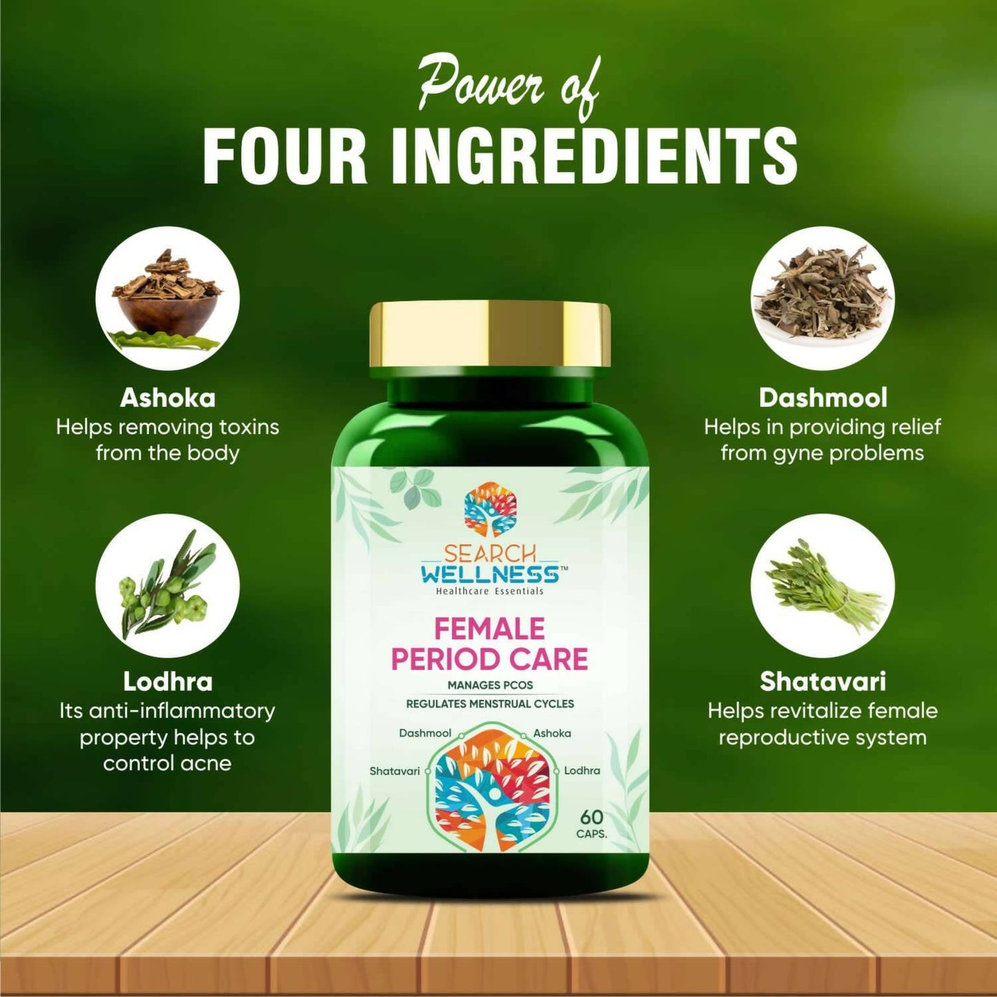 Search Wellness Female Period Care Capsules - Swadesiicart
