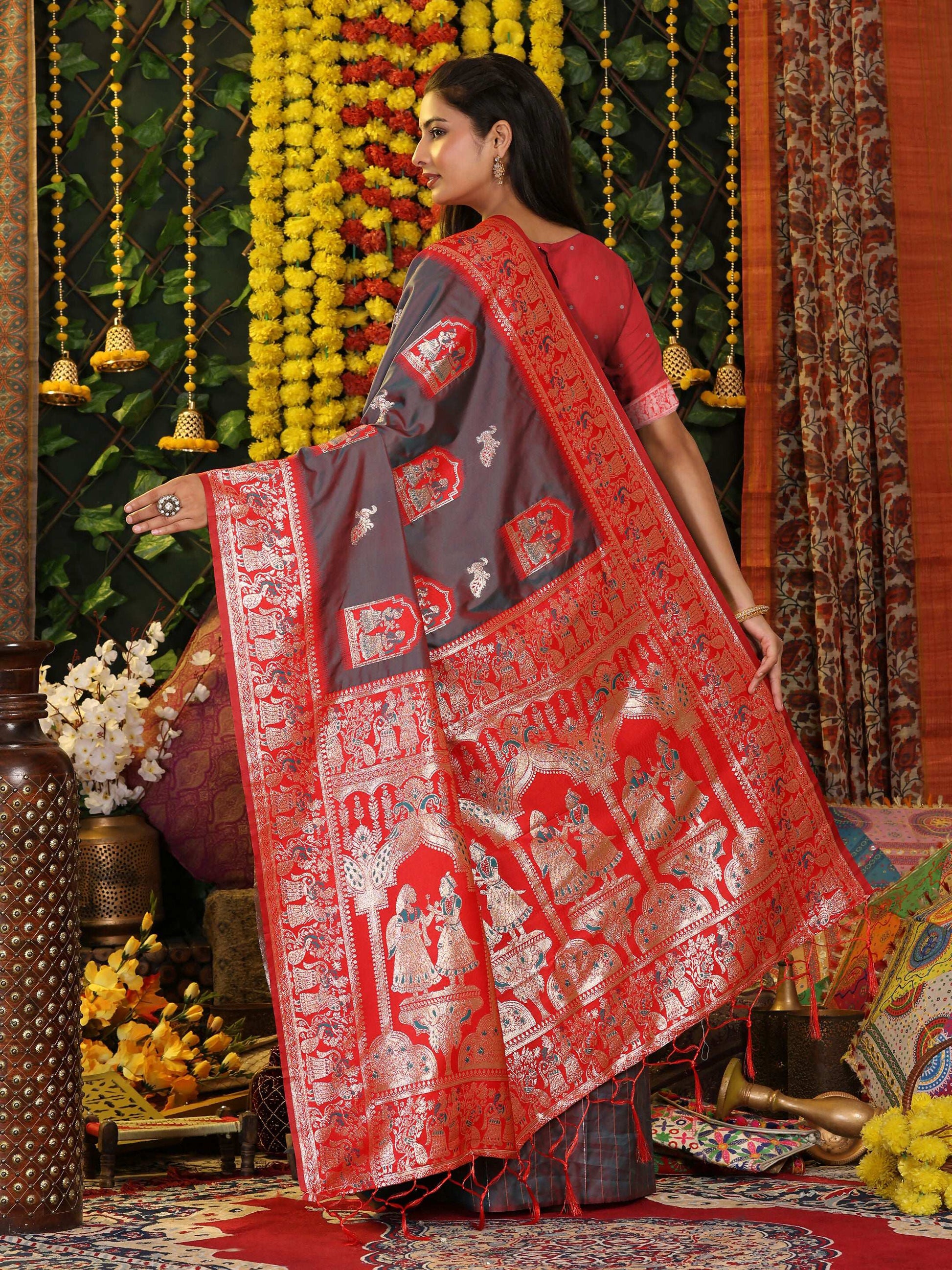 Shree Shyam Fashion Silk Grey Saree