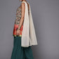 Ahalyaa Women Green & Red Ethnic Motifs Print Kurti with Sharara & Dupatta | Swadesiicart