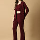 Myshka Women's Magenta Solid Coat With Trousers - Swadesiicart