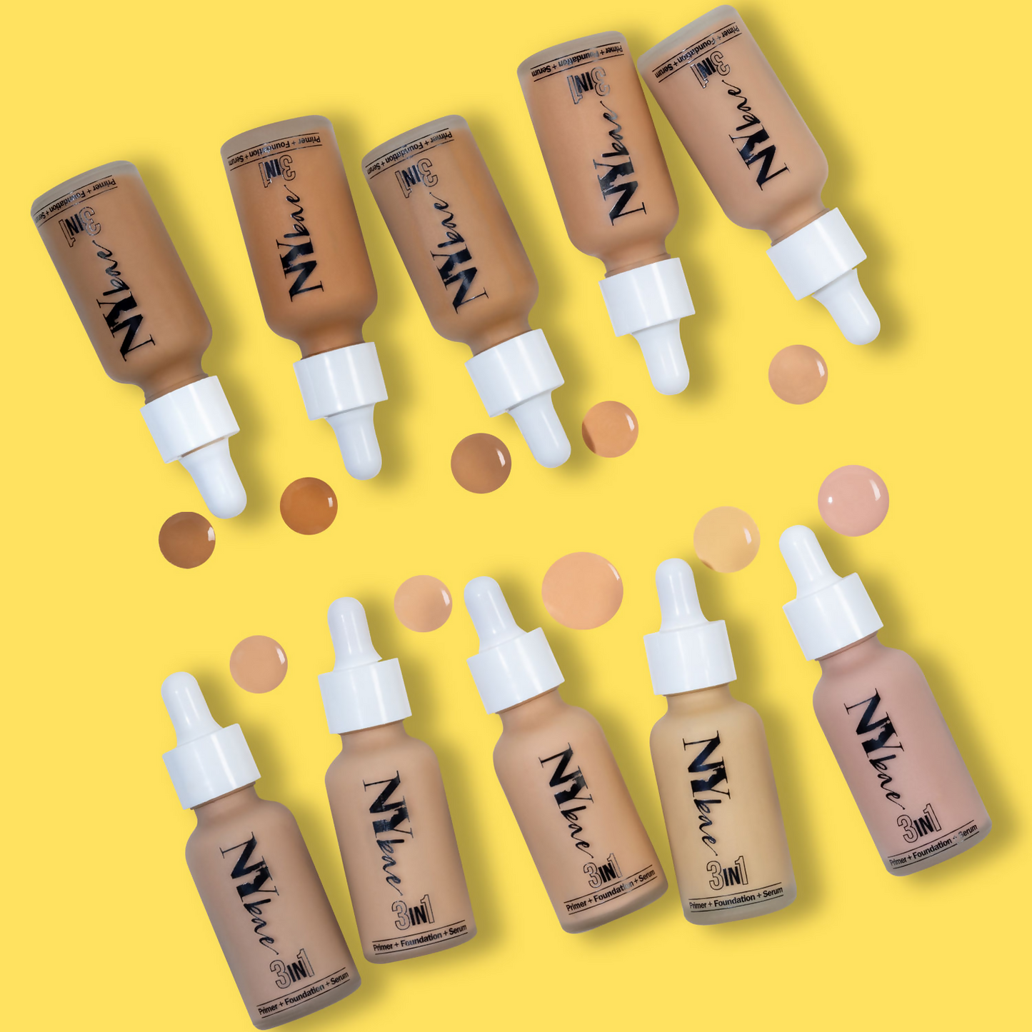 NY Bae 3 in 1 Serum Foundation with Primer Warm Milk 09 - Swadesiicart