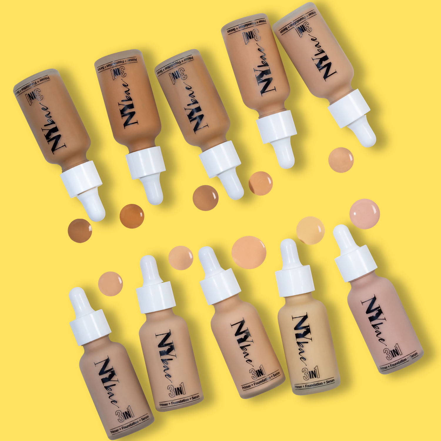 NY Bae 3 in 1 Serum Foundation with Primer Warm Milk 09 - Swadesiicart