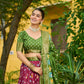 DEIANA'S Jacquard With Jari Lining With Print Lehenga Choli - Yellow - Swadesiicart