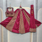 DEIANA'S Ajarak Print With Kali Pattern Lehenga Choli - Wine - Swadesiicart