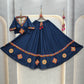 DEIANA'S Gota Patch Gamthi Work Lace Lehenga Choli - Navy Blue - Swadesiicart