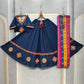 DEIANA'S Gota Patch Gamthi Work Lace Lehenga Choli - Navy Blue - Swadesiicart