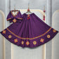 DEIANA'S Gota Patch Gamthi Work Lace Lehenga Choli - Wine - Swadesiicart
