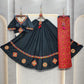 DEIANA'S Gota Patch Gamthi Work Lace Lehenga Choli - Black - Swadesiicart