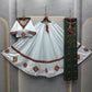 DEIANA'S Gota Patch Gamthi Work Lace Lehenga Choli - White - Swadesiicart