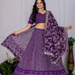 DEIANA'S Heavy Embroidery With Multi Work Lehenga Choli - purple - Swadesiicart