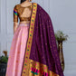 DEIANA'S Jacquard With Jari Print Weaving Lehenga Choli - Pink - Swadesiicart