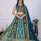 DEIANA'S Heavy Plain with crease work Lehenga Choli - Rama - Swadesiicart