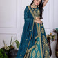 DEIANA'S Heavy Plain with crease work Lehenga Choli - Rama - Swadesiicart