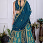 DEIANA'S Heavy Plain with crease work Lehenga Choli - Rama - Swadesiicart