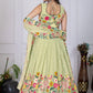 DEIANA'S Heavy Embroidery With Multi Work Lehenga Choli - Pastel Green - Swadesiicart