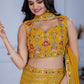 DEIANA'S Heavy Embroidery With Multi Work Lehenga Choli - Yellow - Swadesiicart