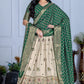 DEIANA'S Jacquard With Jari Print Weaving Lehenga Choli - Off White - Swadesiicart